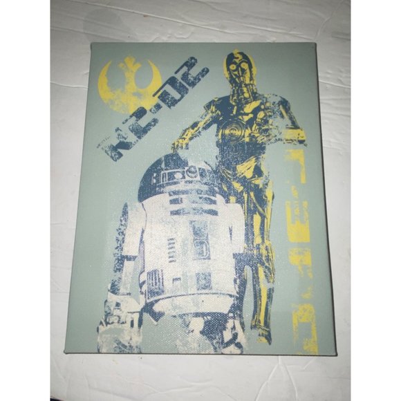 Artissimo Star Wars Canvas Picture R2-D2 C3-PO Wall Decor - Picture 1 of 2